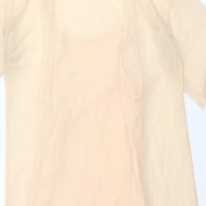 ASOS Womens Beige Polyester Mini Size 10 Round Neck Pullover