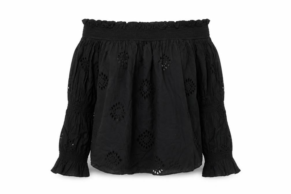 Womens UK Size S Zara Black Basic Blouse