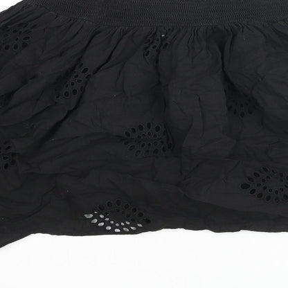 Womens UK Size S Zara Black Basic Blouse