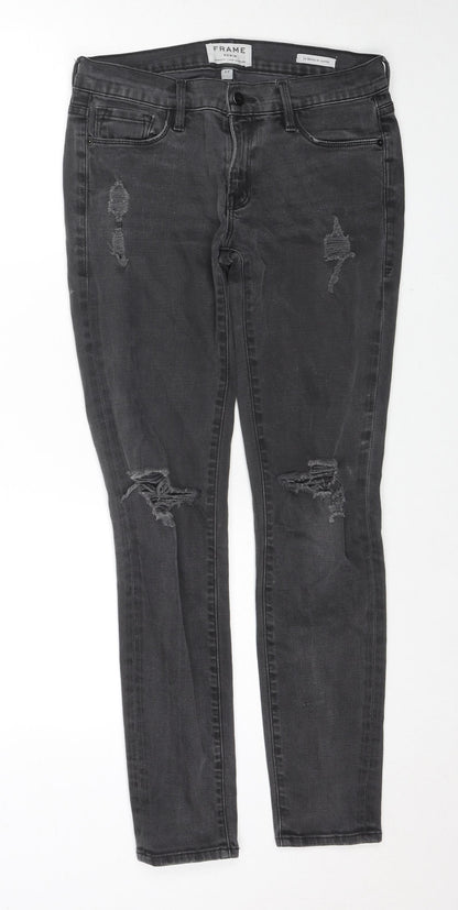 Womens UK Size 27 in FRAME Regular Fit Skinny Grey Jeans