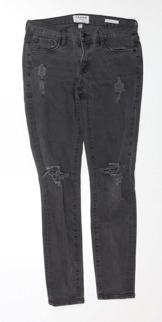 Womens UK Size 27 in FRAME Regular Fit Skinny Grey Jeans