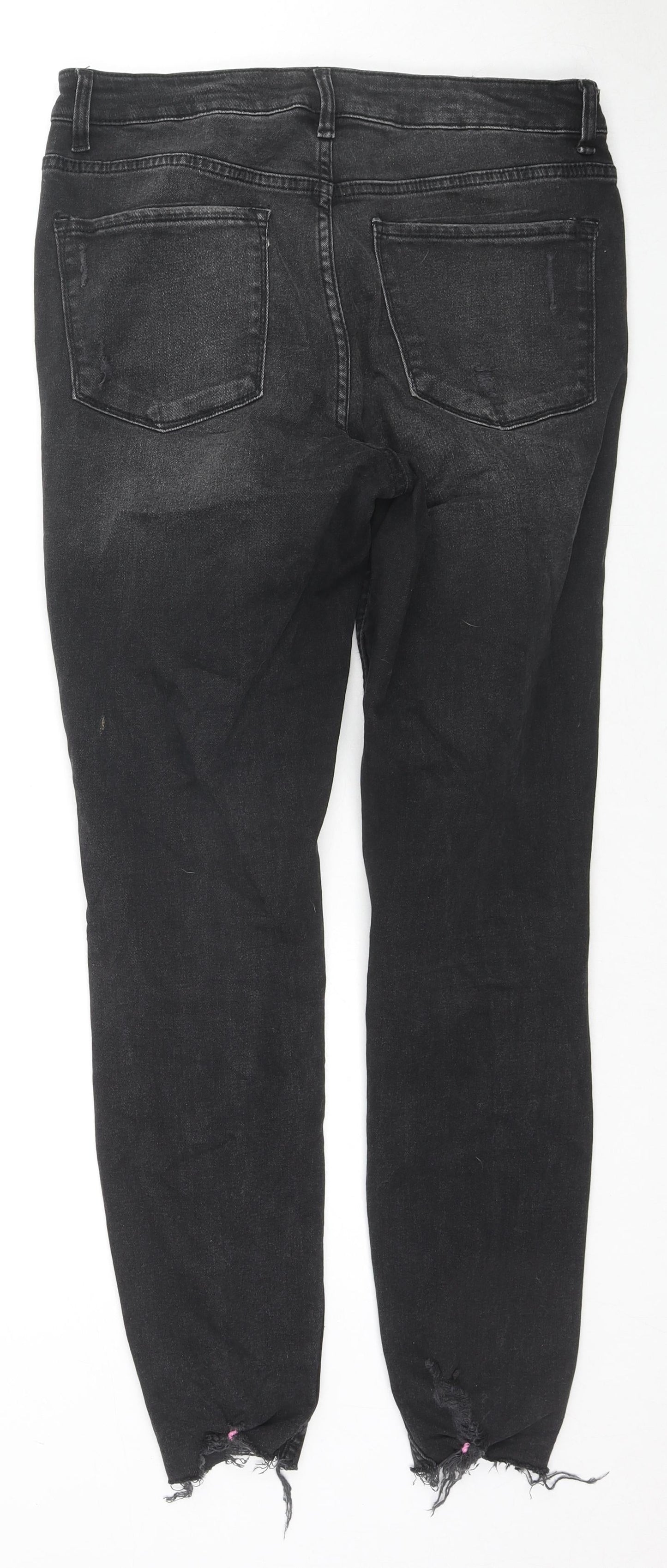 Denim & Co. Womens Blue Cotton Skinny Jeans Size 14 L27 in Regular Zip