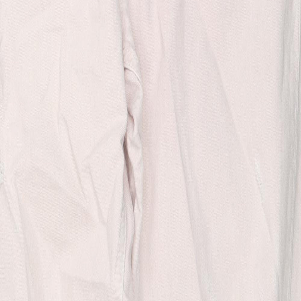 Zara Womens Pink Cotton Skinny Jeans Size 32 in L27 in Regular Zip