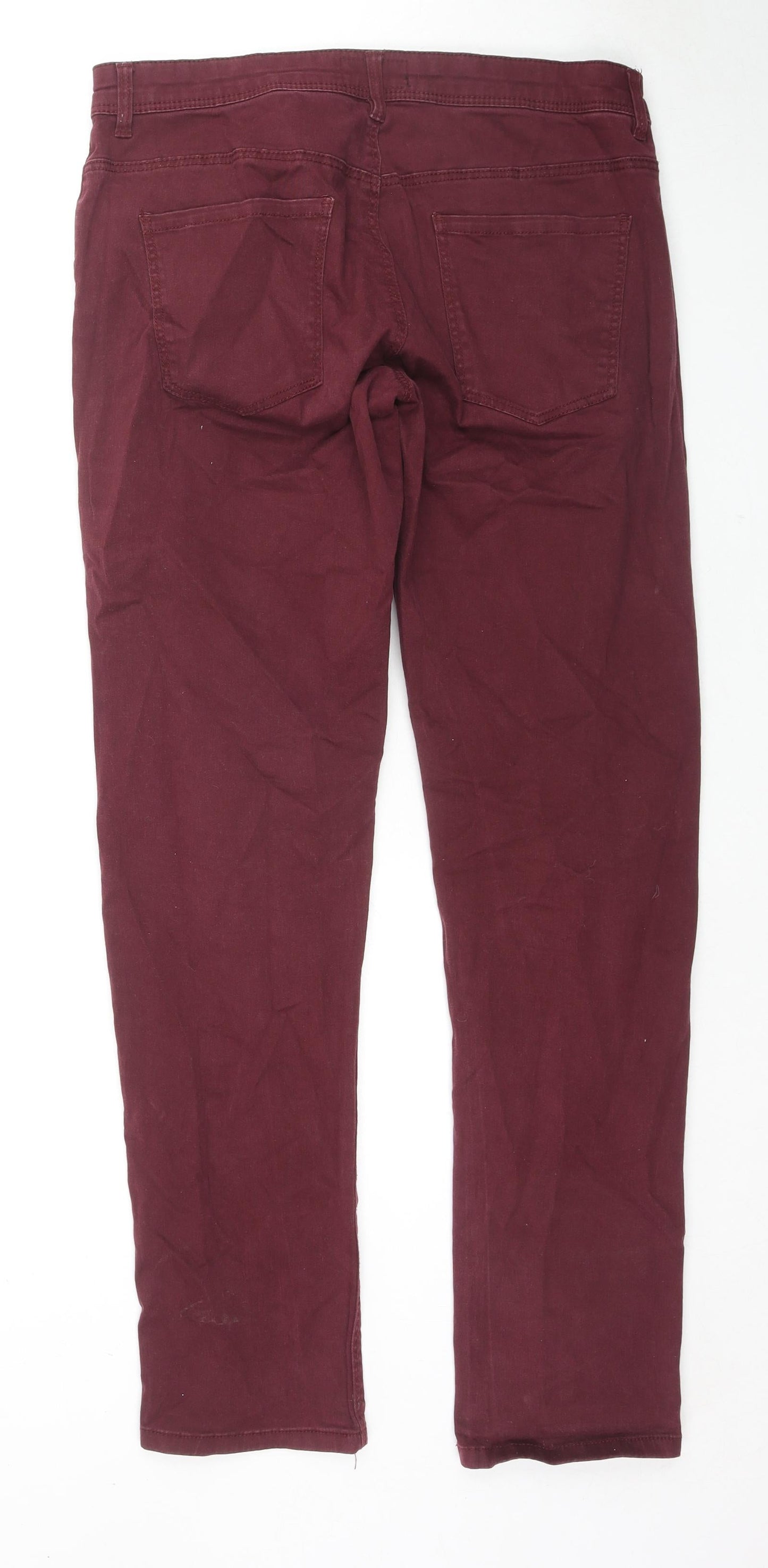 Reverse Womens Red Cotton Skinny Jeans Size 32 in L32 in Regular Zip
