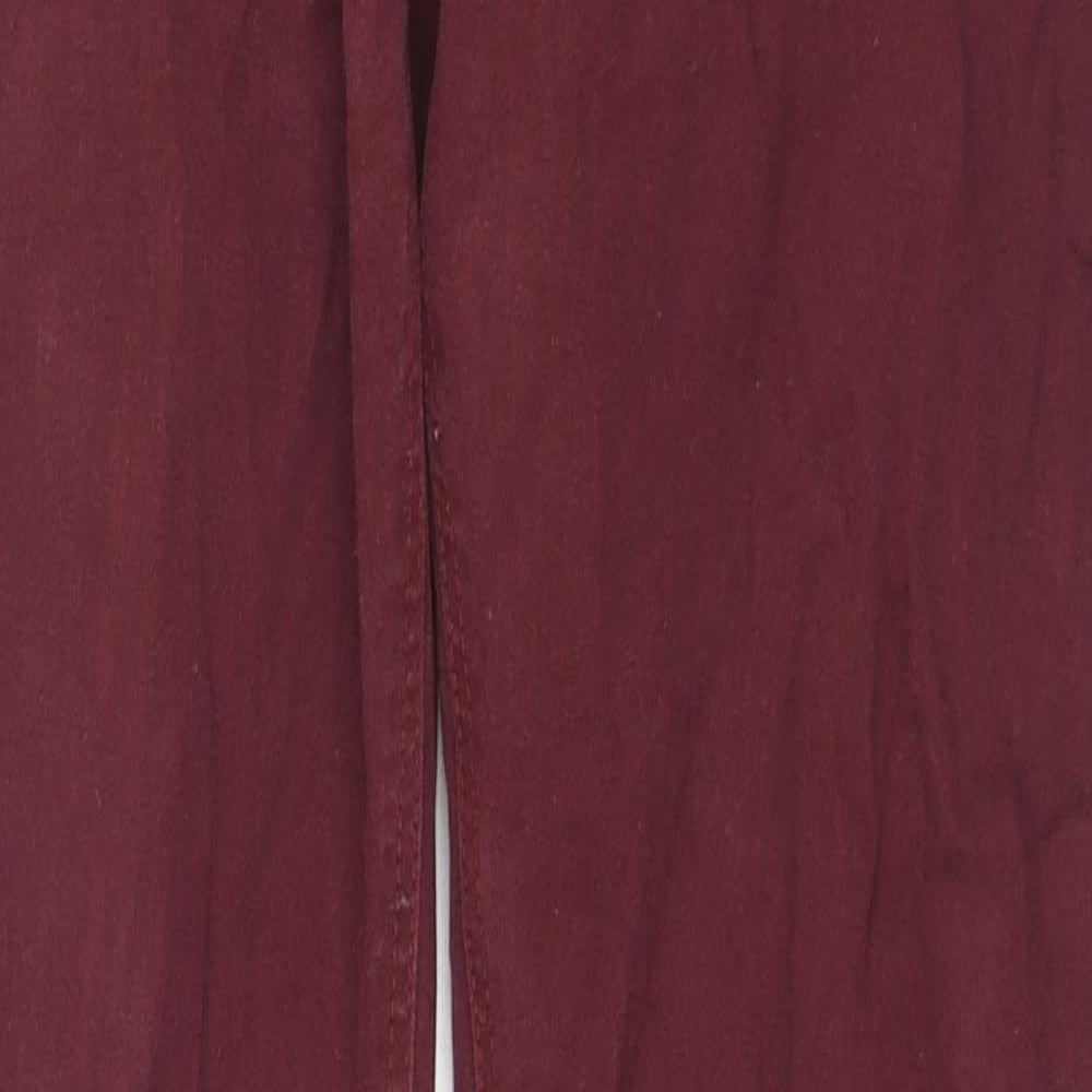 Reverse Womens Red Cotton Skinny Jeans Size 32 in L32 in Regular Zip