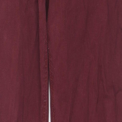 Reverse Womens Red Cotton Skinny Jeans Size 32 in L32 in Regular Zip