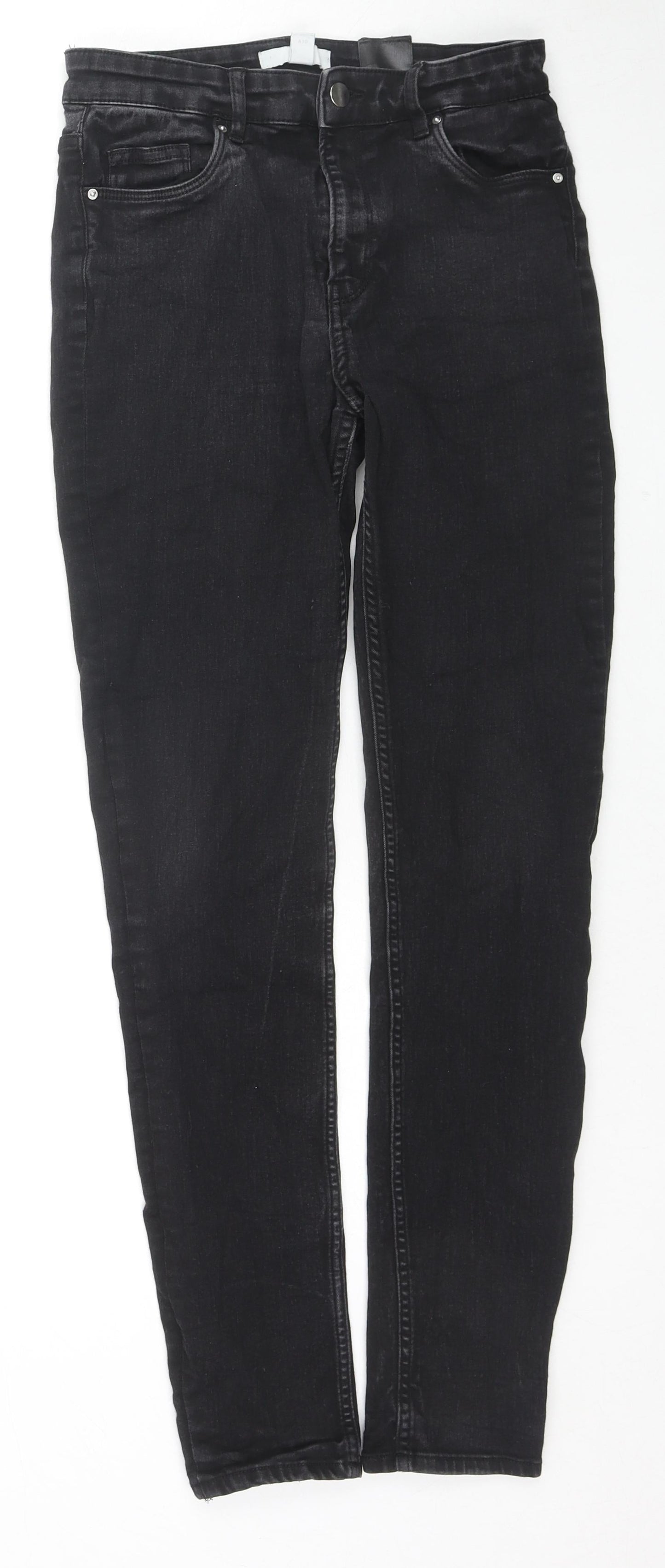 Womens UK Size 10 H&M Regular Fit Skinny Black Jeans