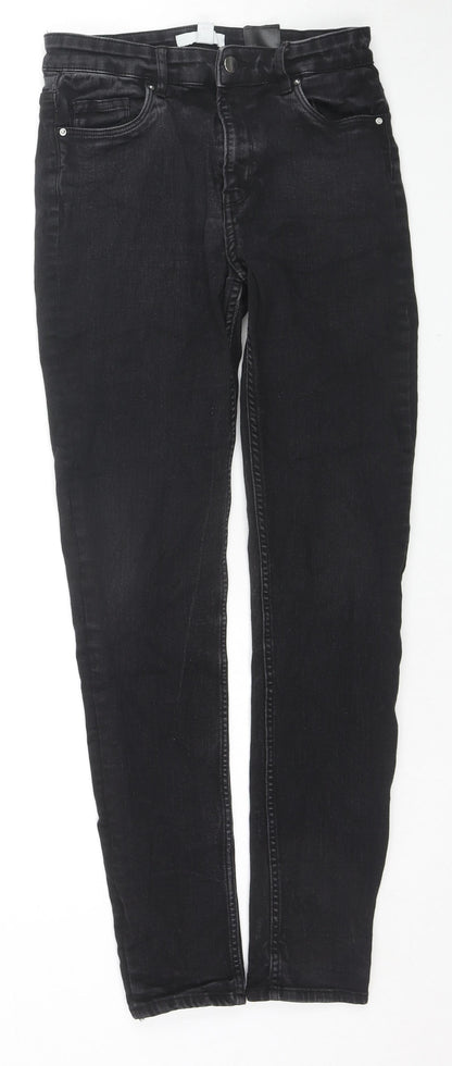 Womens UK Size 10 H&M Regular Fit Skinny Black Jeans