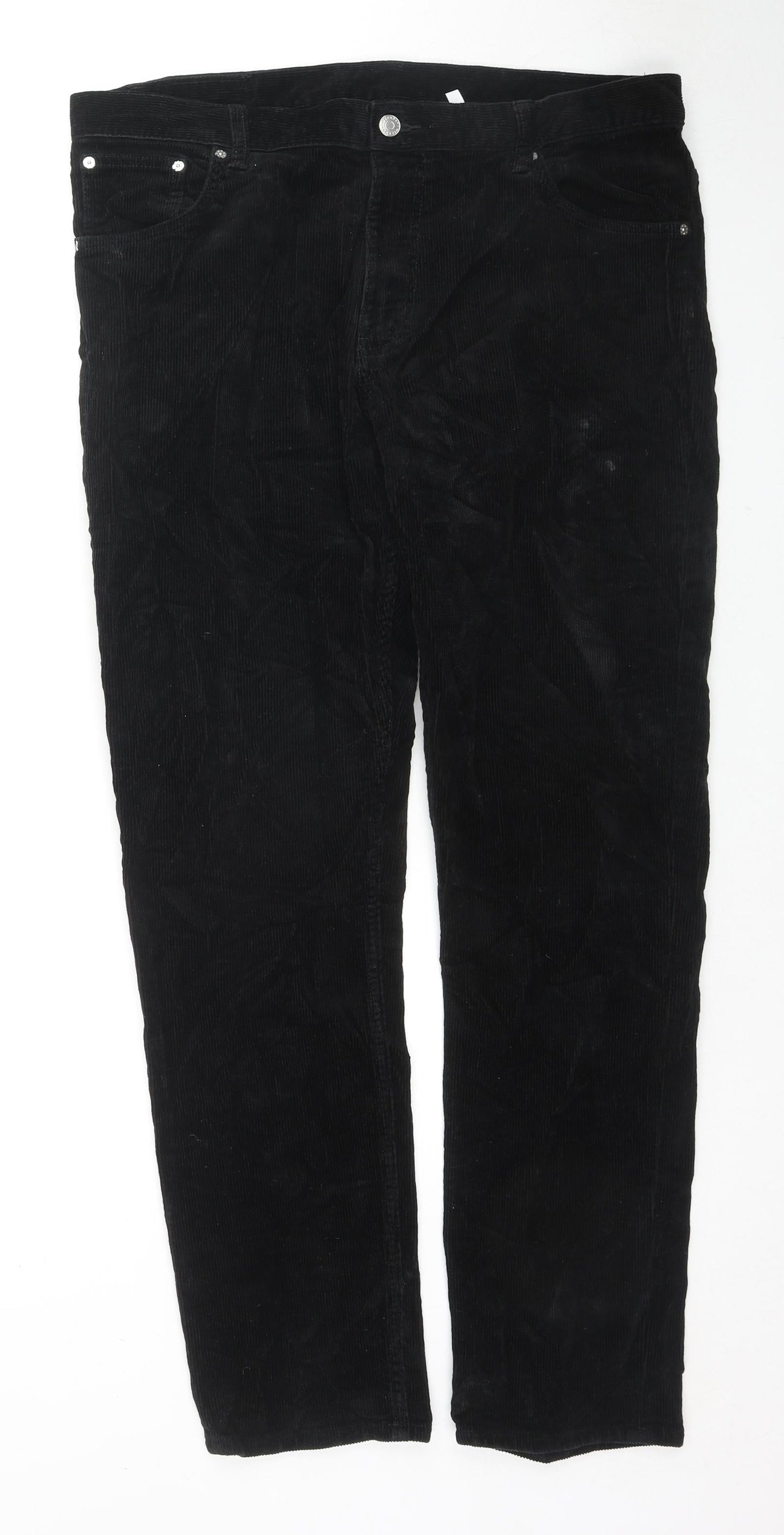 Womens UK Size 36 Weekday Regular Fit  Black Trousers