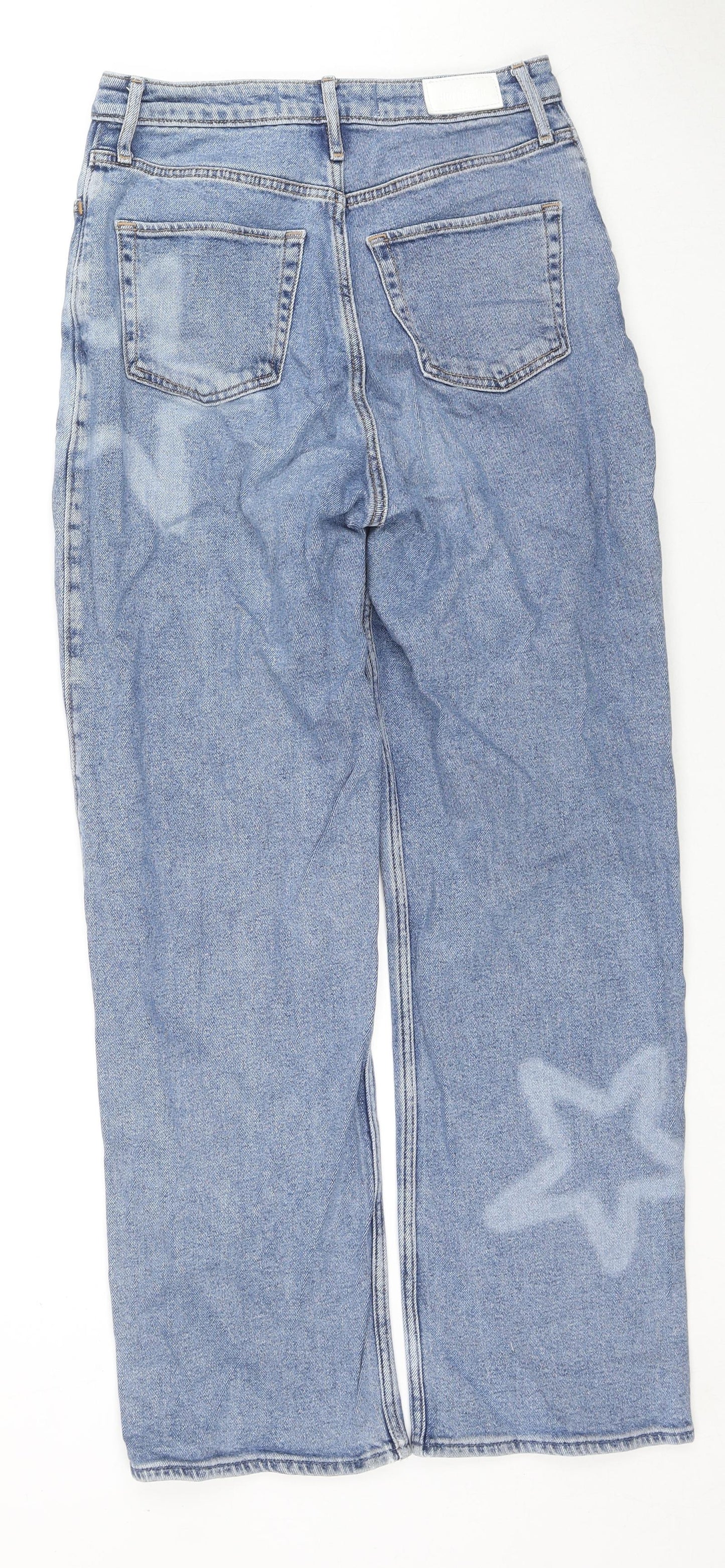 Hollister Womens Blue Geometric Cotton Straight Jeans Size 27 in L31 in Regular Zip - Stars