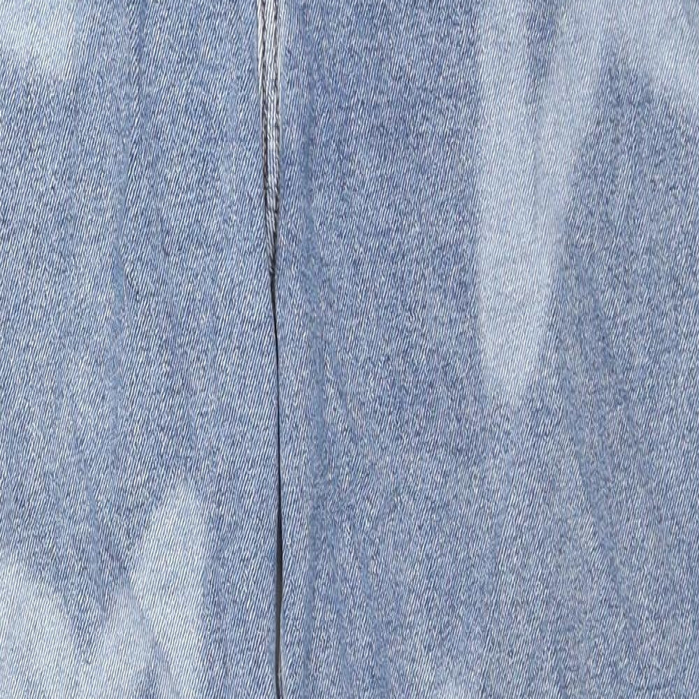 Hollister Womens Blue Geometric Cotton Straight Jeans Size 27 in L31 in Regular Zip - Stars