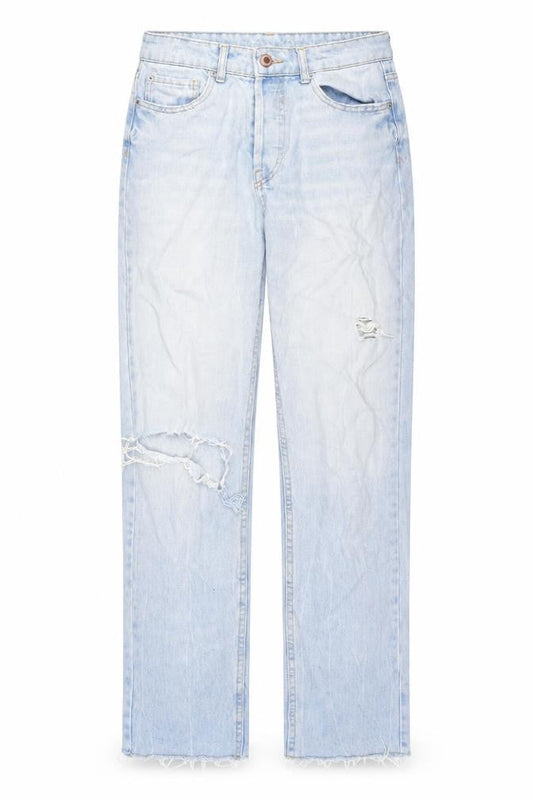 Womens UK Size 30 Bershka Regular Fit Straight Blue Jeans