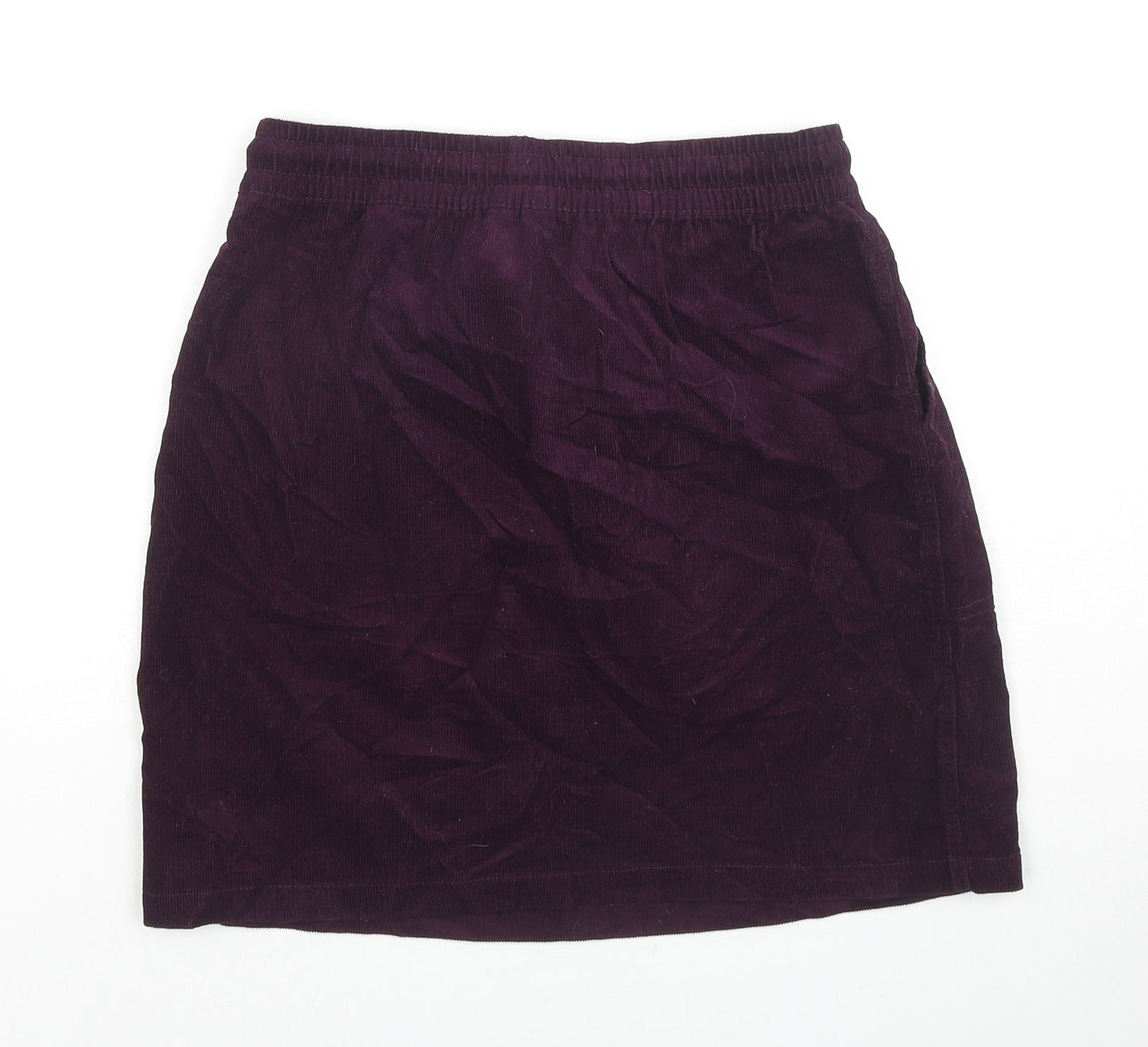 Beloved Womens Purple Cotton Mini Skirt Size S Drawstring