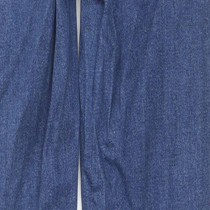 Peige Womens Blue Cotton Straight Jeans Size 26 L27 in Regular Zip