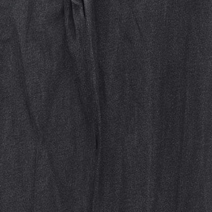 Denim & Co. Womens Black Cotton Straight Jeans Size 34 in L32 in Regular Zip