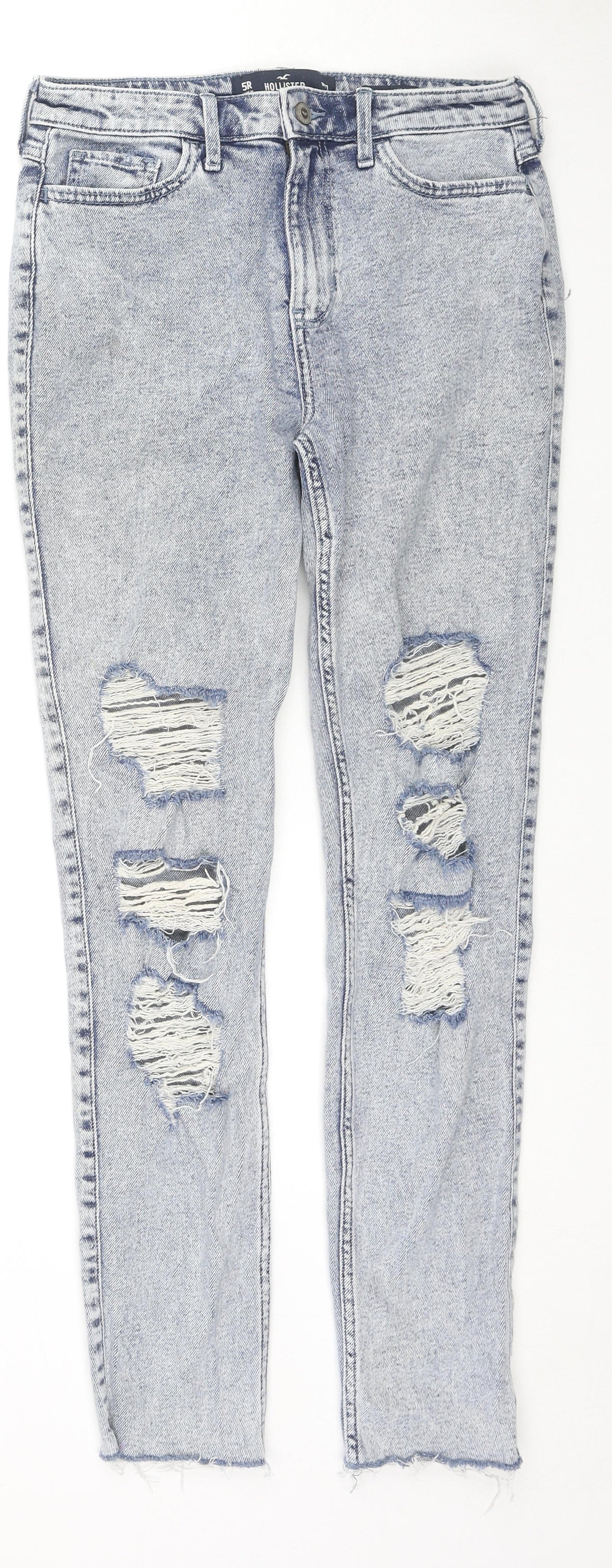 Hollister Womens Blue Cotton Skinny Jeans Size 27 in L30 in Regular Zip