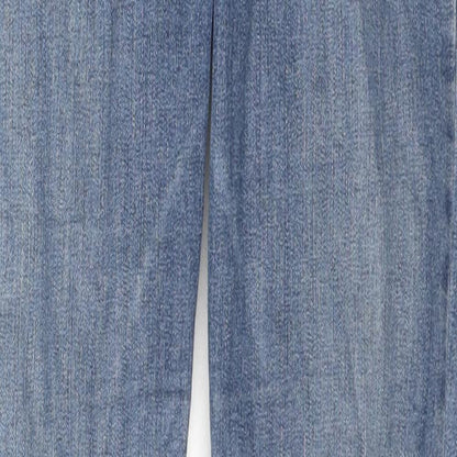 Topshop Womens Blue Cotton Skinny Jeans Size 28 in L32 in Regular Zip