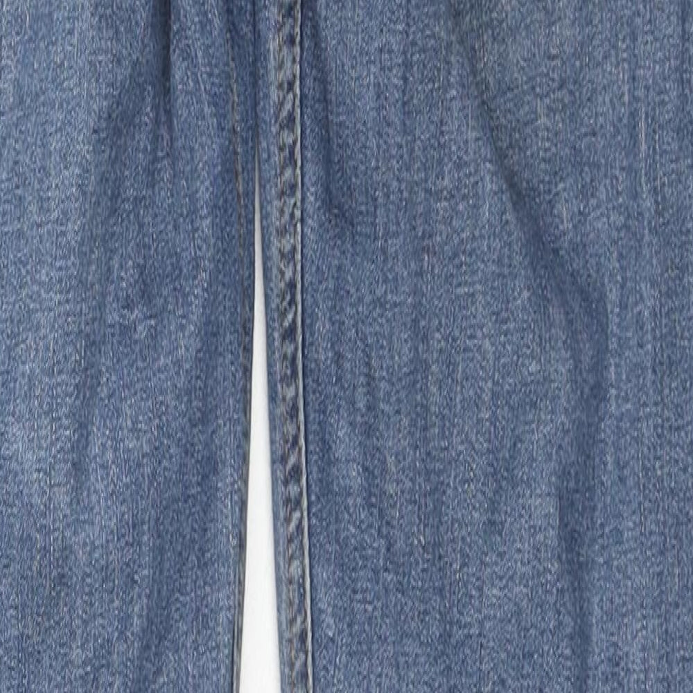 Topshop Womens Blue Cotton Skinny Jeans Size 28 in L32 in Regular Zip