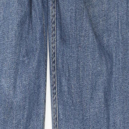 Topshop Womens Blue Cotton Skinny Jeans Size 28 in L32 in Regular Zip