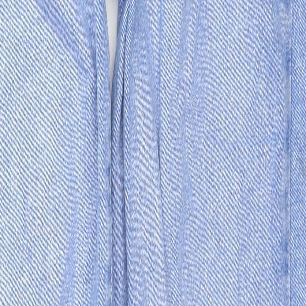 George Womens Blue Cotton Straight Jeans Size 10 L29 in Regular Zip