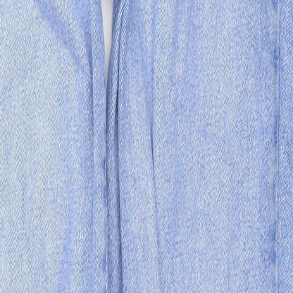 George Womens Blue Cotton Straight Jeans Size 10 L29 in Regular Zip