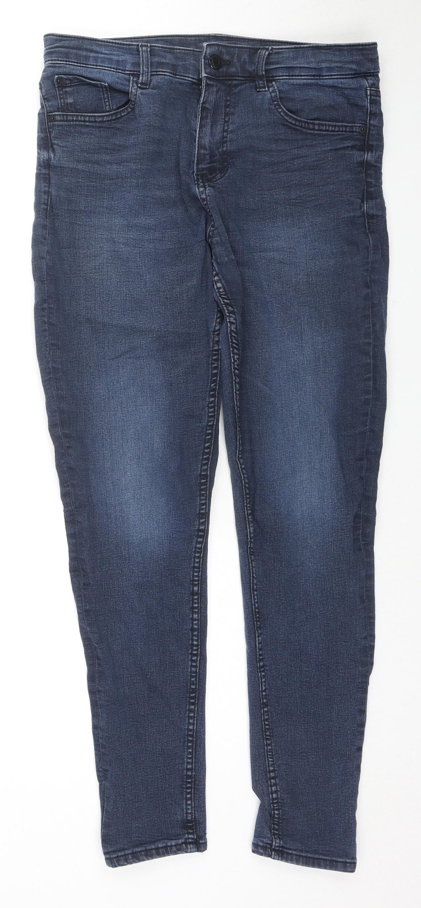 Womens UK Size 12 Marks and Spencer Regular Fit Skinny Blue Jeans
