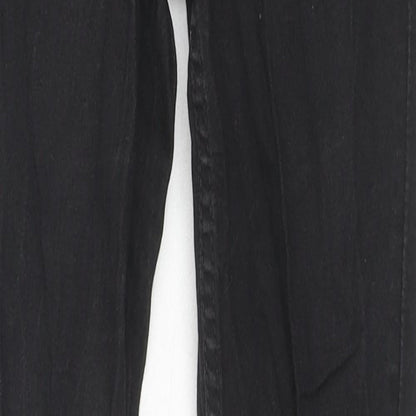Divided by H&M Womens Black Cotton Skinny Jeans Size 8 L28 in Slim Zip