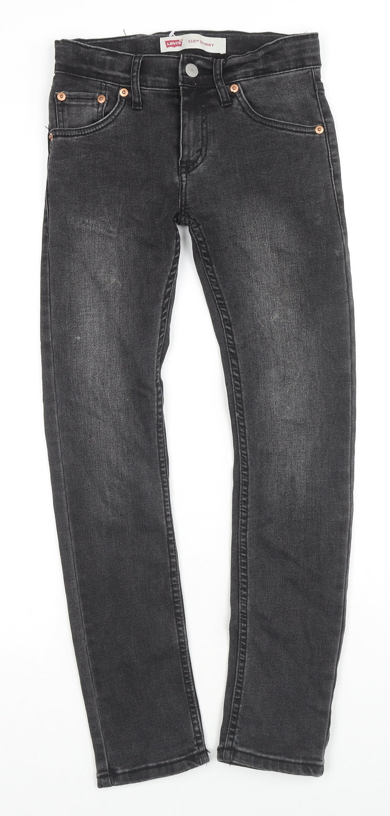 Levi's Womens Black Cotton Skinny Jeans Size 10 L26 in Regular Zip
