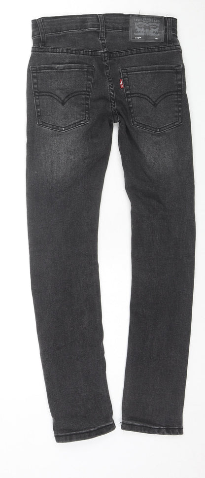 Levi's Womens Black Cotton Skinny Jeans Size 10 L26 in Regular Zip
