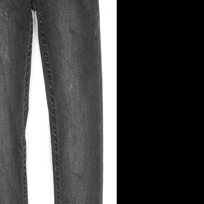 Levi's Womens Black Cotton Skinny Jeans Size 10 L26 in Regular Zip