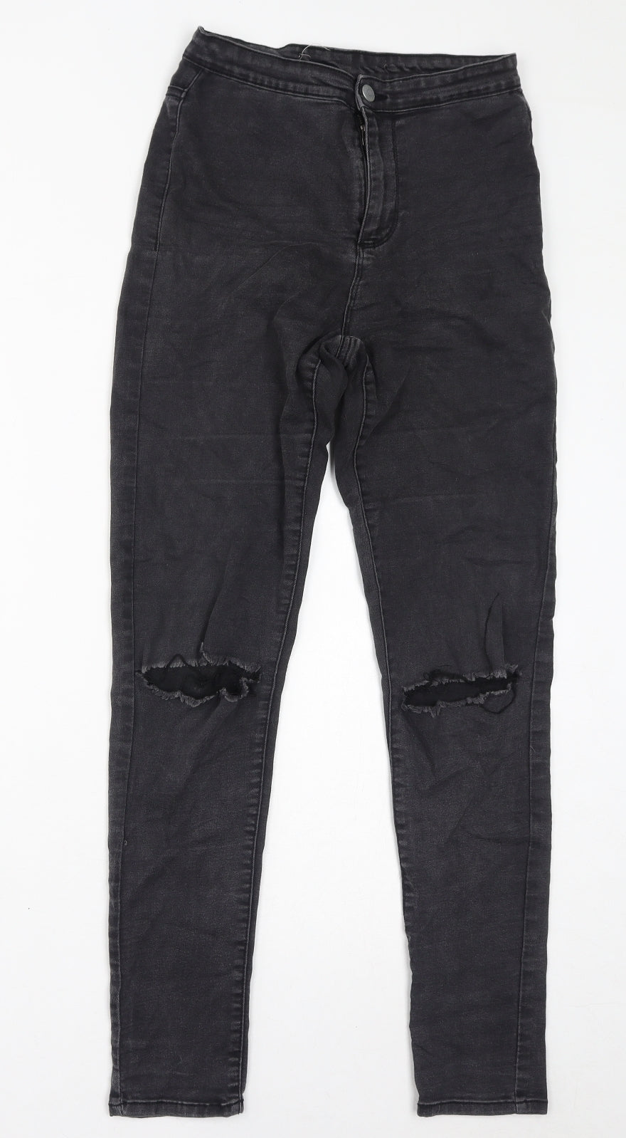 Denim & Co. Womens Black Cotton Skinny Jeans Size 10 L29 in Regular Zip
