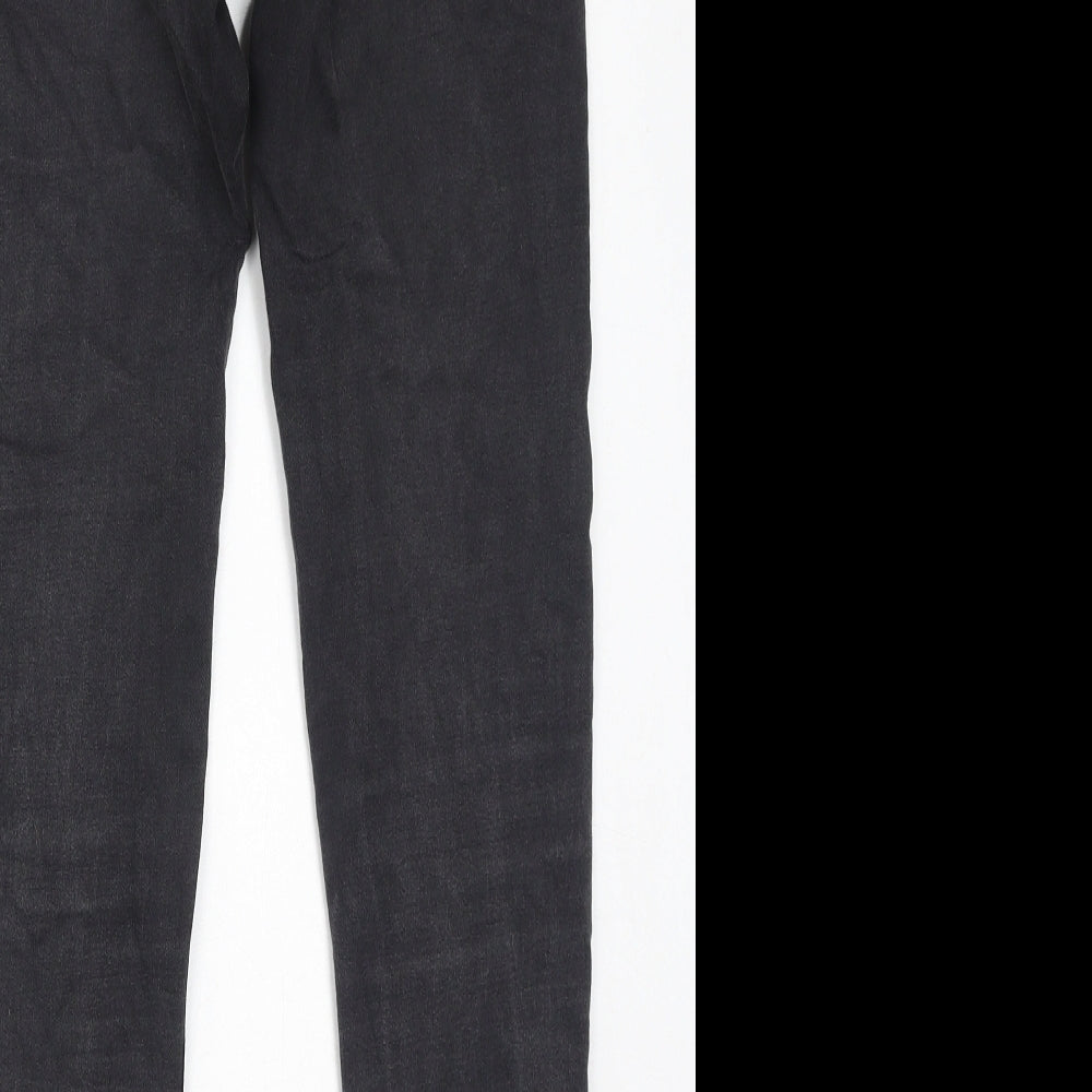 Denim & Co. Womens Black Cotton Skinny Jeans Size 10 L29 in Regular Zip