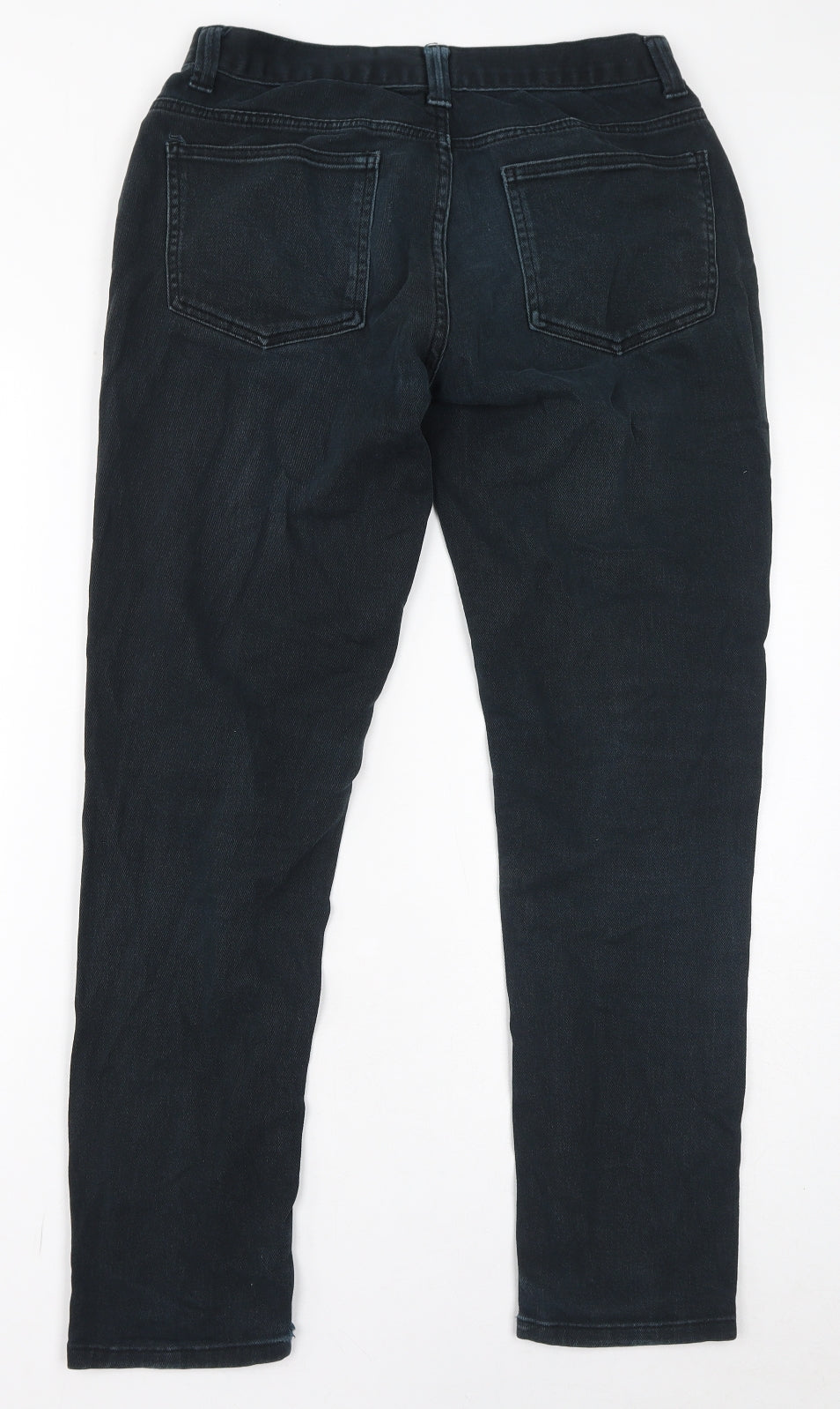 Denim & Co. Womens Green Cotton Straight Jeans Size 30 in L32 in Regular Zip