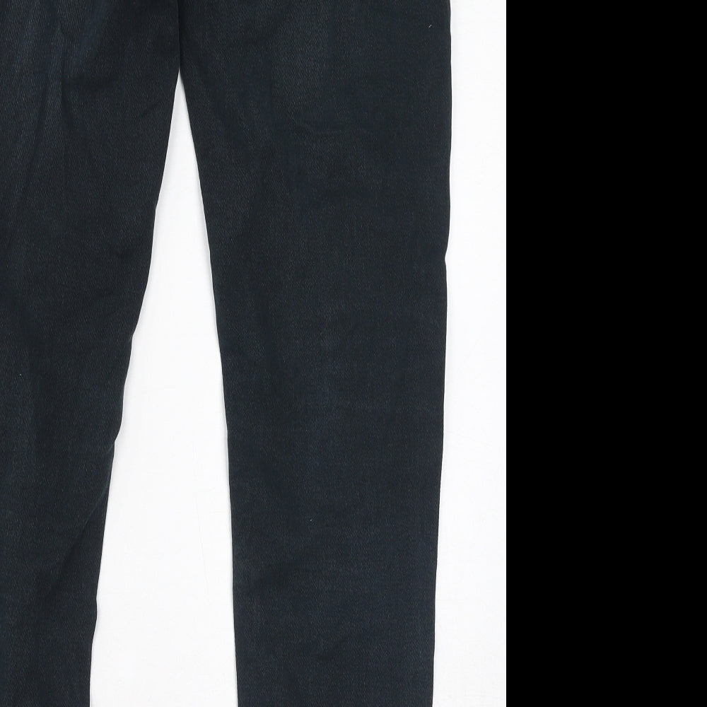 Denim & Co. Womens Green Cotton Straight Jeans Size 30 in L32 in Regular Zip