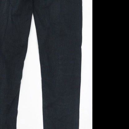 Denim & Co. Womens Green Cotton Straight Jeans Size 30 in L32 in Regular Zip