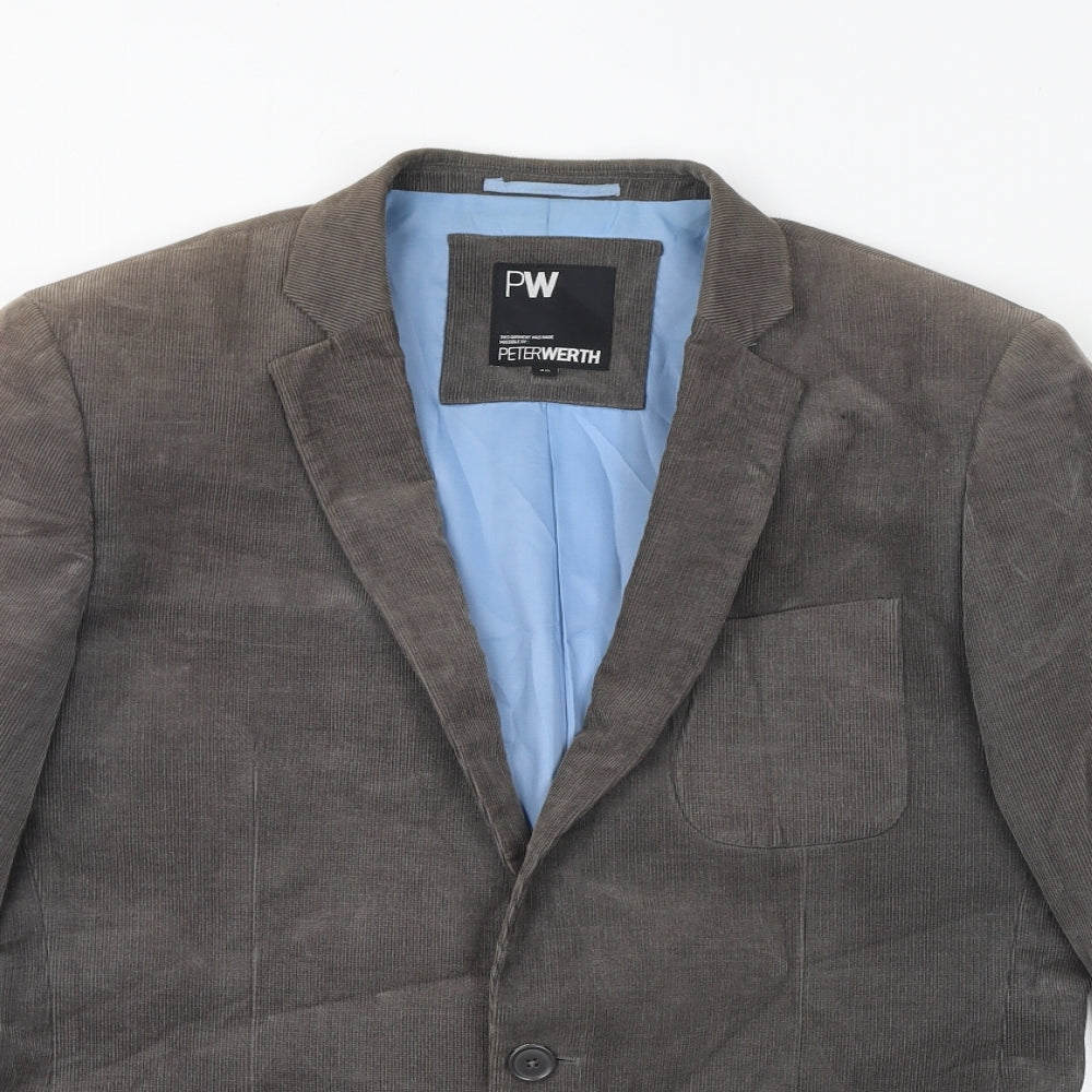 Mens UK Size 40 Peter Werth Regular Brown Suit Jacket