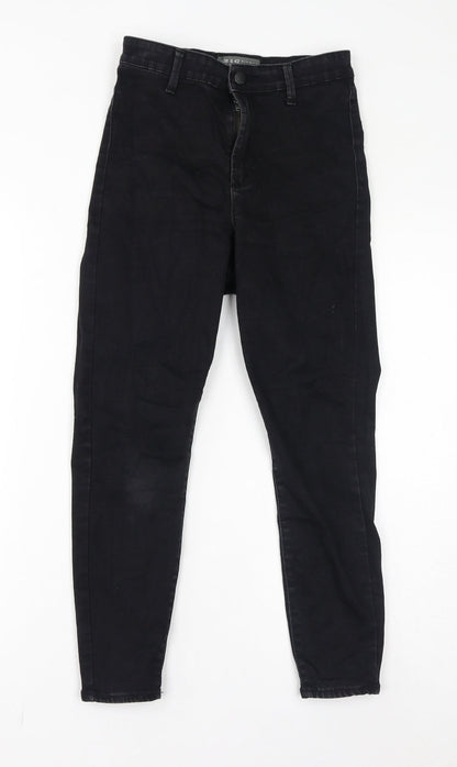 Denim & Co. Womens Black Cotton Skinny Jeans Size 10 L23 in Regular Zip