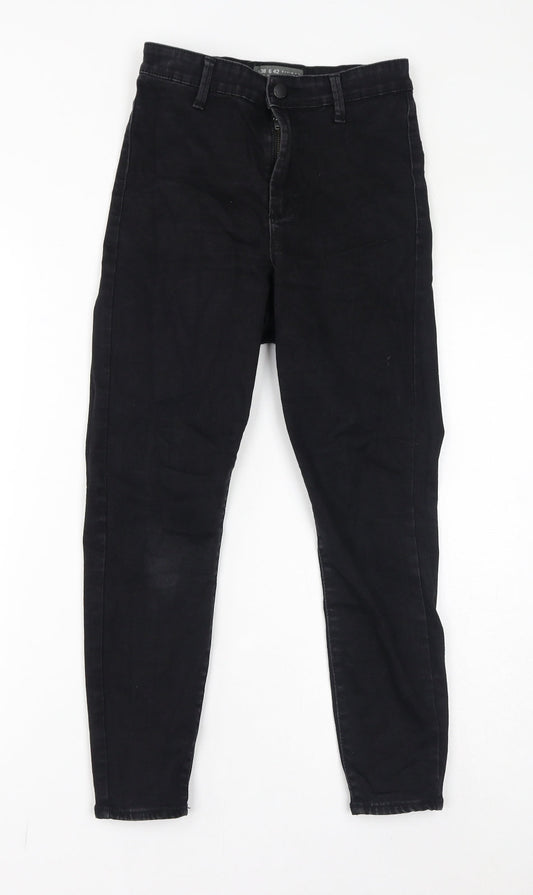 Denim & Co. Womens Black Cotton Skinny Jeans Size 10 L23 in Regular Zip