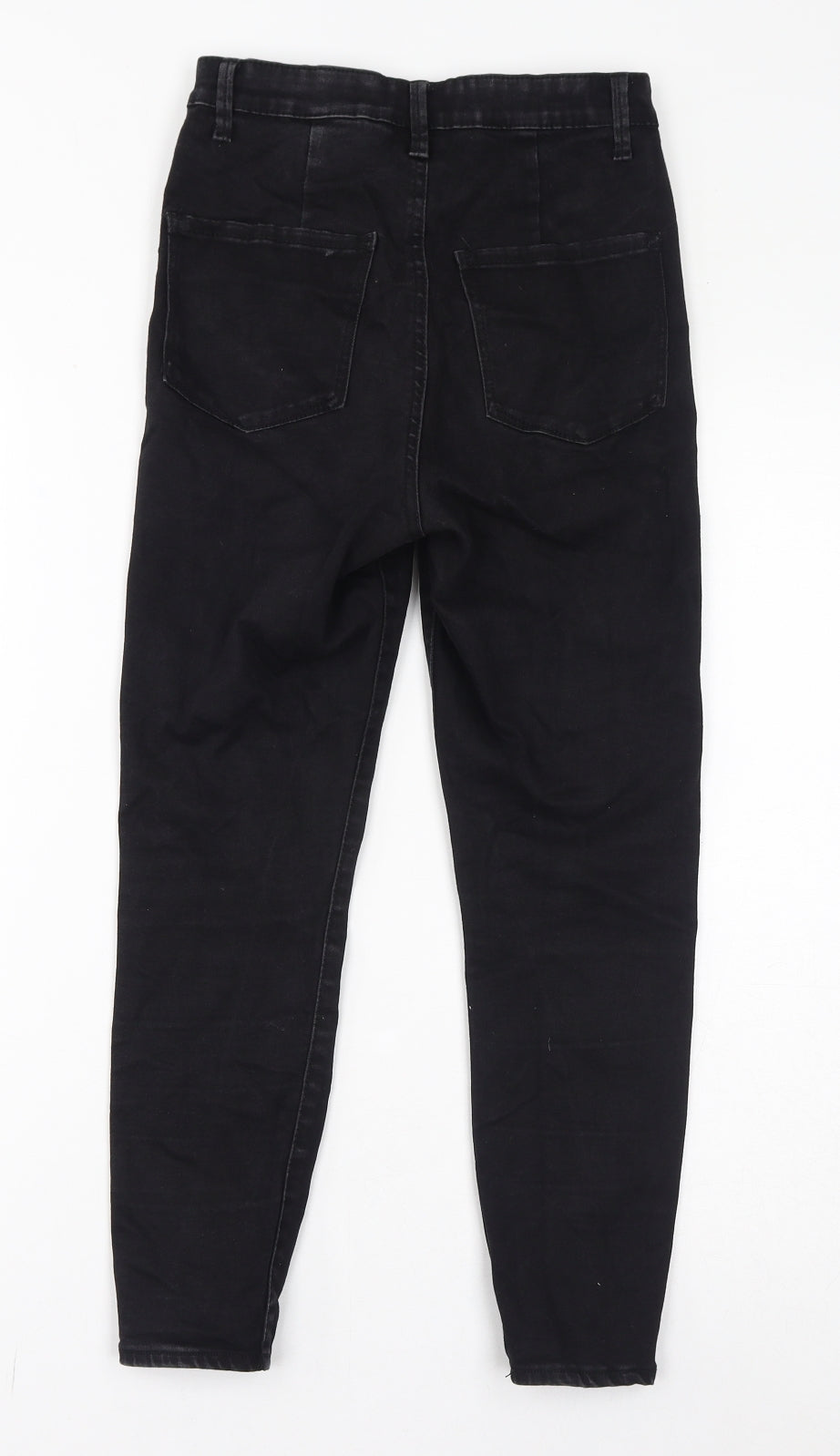 Denim & Co. Womens Black Cotton Skinny Jeans Size 10 L23 in Regular Zip