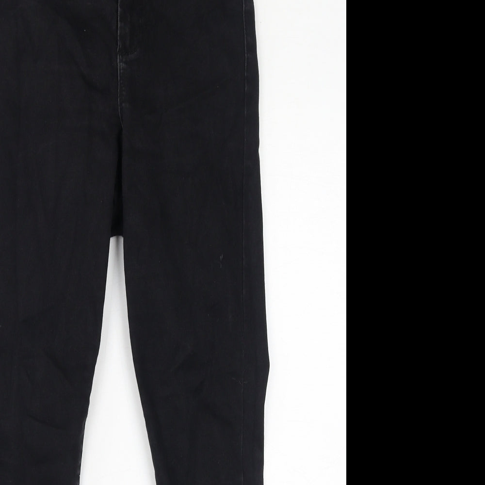 Denim & Co. Womens Black Cotton Skinny Jeans Size 10 L23 in Regular Zip