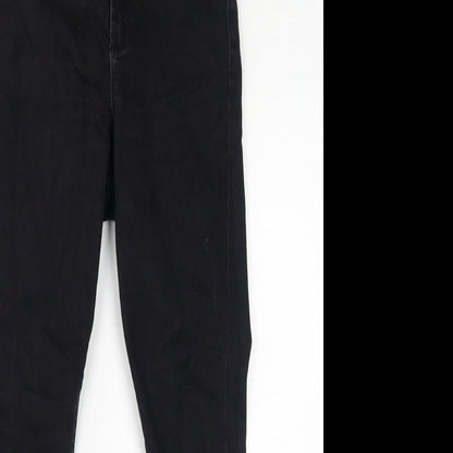 Denim & Co. Womens Black Cotton Skinny Jeans Size 10 L23 in Regular Zip