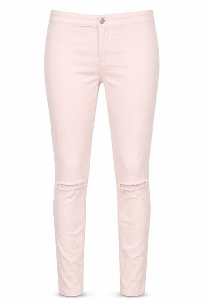 Womens UK Size 10 Denim & Co. Regular Fit Skinny Pink Jeans