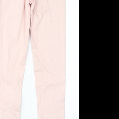 Denim & Co. Womens Pink Cotton Skinny Jeans Size 10 L28 in Regular Zip