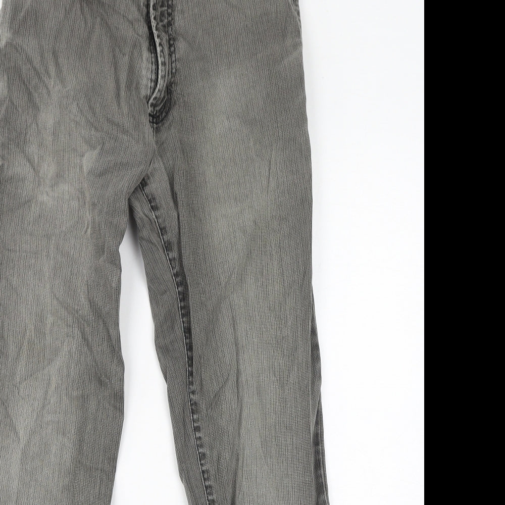 Exclusively Womens Grey Cotton Straight Jeans Size 30 in L30 in Regular Zip