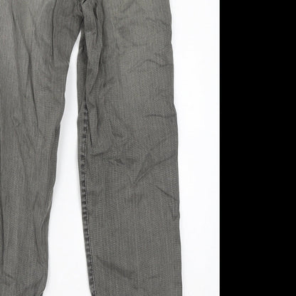 Exclusively Womens Grey Cotton Straight Jeans Size 30 in L30 in Regular Zip