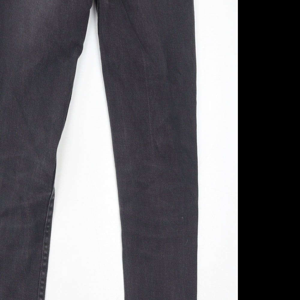 Denim & Co. Womens Grey Cotton Skinny Jeans Size 30 in L32 in Regular Zip