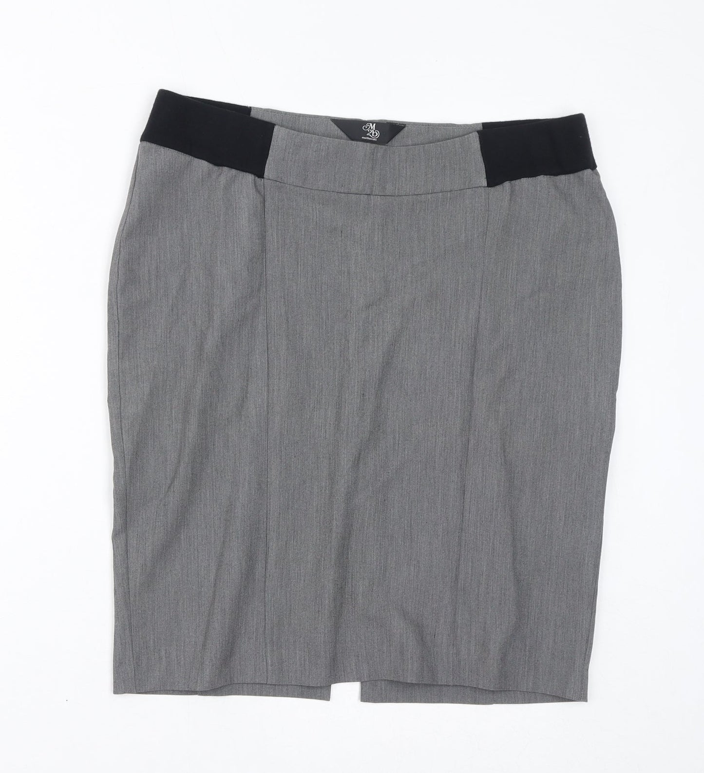 Mothercare Womens Grey Polyester Straight & Pencil Skirt Size 12