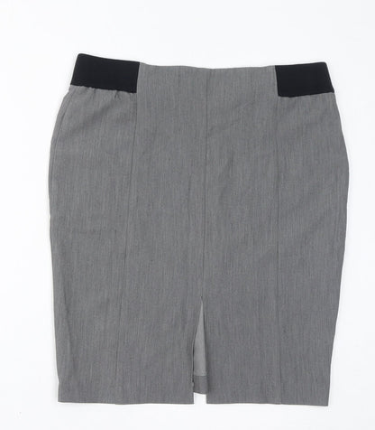 Mothercare Womens Grey Polyester Straight & Pencil Skirt Size 12