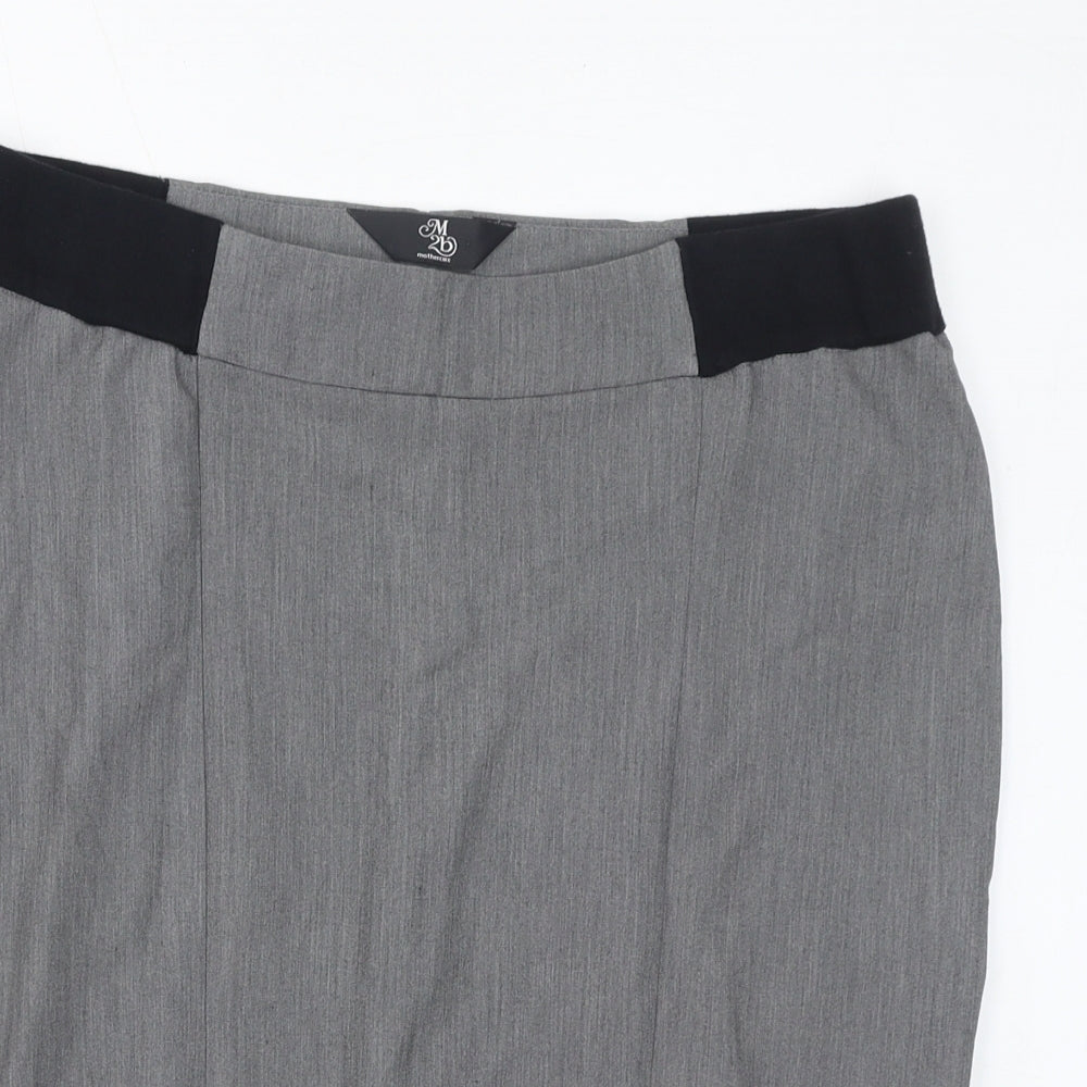 Mothercare Womens Grey Polyester Straight & Pencil Skirt Size 12