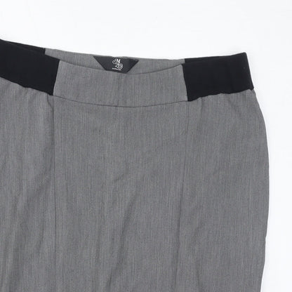 Mothercare Womens Grey Polyester Straight & Pencil Skirt Size 12